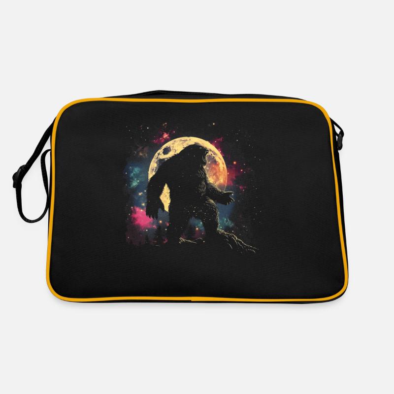 Bigfoot Sasquatch Yeti Lune Hurlante Sac Retro