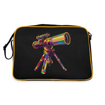 Stargazing Stargazer Astronomy Constellation Telescope - Retro Bag - black/gold - Back
