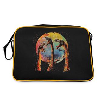 Brachiosaure dinosaure lune hurlante - Sac Retro - noir/or - Dos