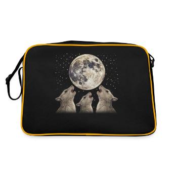 Chinchilla Pet Howling Moon - Retro Bag - black/gold - Back