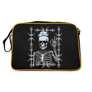 maritime Halloween sailor Moin sailor sailor - Retro Bag - black/gold - Back