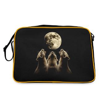 Ferret Pet Howling Moon - Retro Bag - black/gold - Back