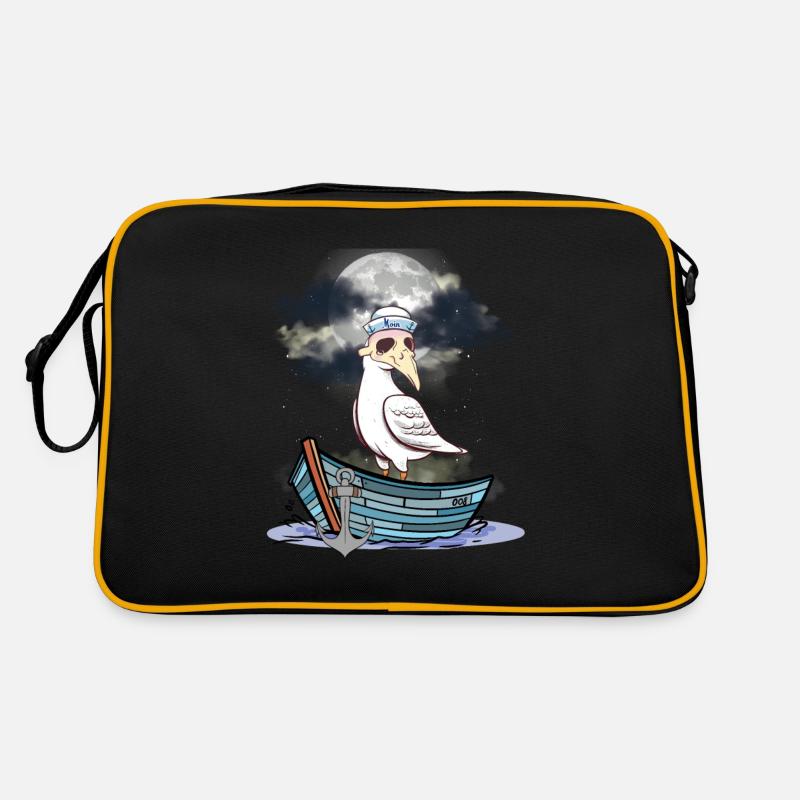 Halloween Seagull Seagulls Bateau Ferry Bateaux Sac Retro