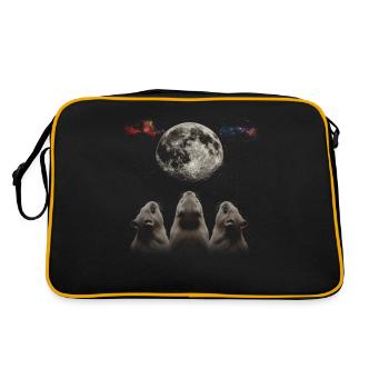 Guinea Pig Pet Howling Moon - Retro Bag - black/gold - Back