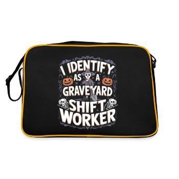 I Identify As A Graveyard Shift Worker - Retro Bag - black/gold - Back