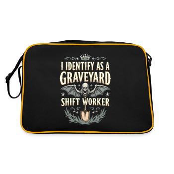 I Identify As A Graveyard Shift Worker - Retro Bag - black/gold - Back