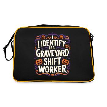 I Identify As A Graveyard Shift Worker - Retro Bag - black/gold - Back