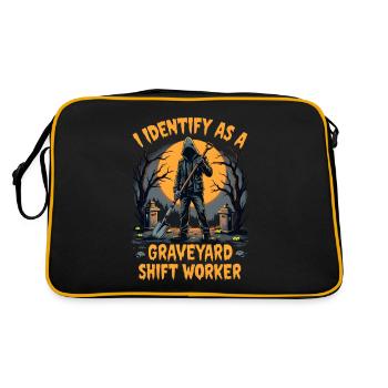 I Identify As A Graveyard Shift Worker - Retro Bag - black/gold - Back