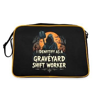 I Identify As A Graveyard Shift Worker - Retro Bag - black/gold - Back