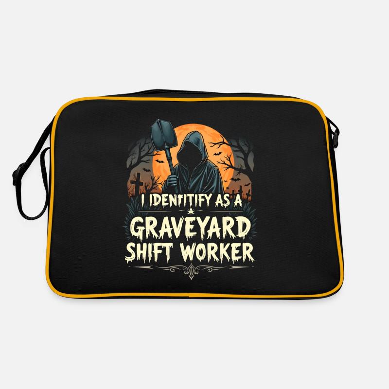 lustiges I Identify As A Graveyard Shift Worker Retro Tasche