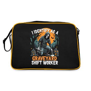 I Identify As A Graveyard Shift Worker - Retro Bag - black/gold - Back