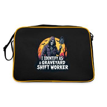 I Identify As A Graveyard Shift Worker - Retro Bag - black/gold - Back