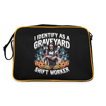 I Identify As A Graveyard Shift Worker - Retro Bag - black/gold - Back