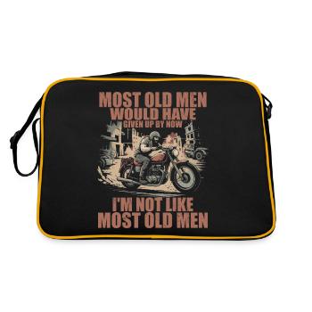 Motorcycles I'm Not Like Most Old Men Motorcycle - Sac Retro - noir/or - Dos