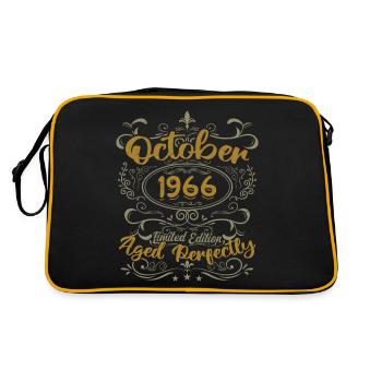 Octobre 1966 Cadeau 1966 Anniversaire Octobre 1966 - Sac Retro - noir/or - Dos