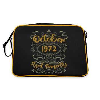 Octobre 1972 Cadeau 1972 Anniversaire Octobre 1972 - Sac Retro - noir/or - Dos