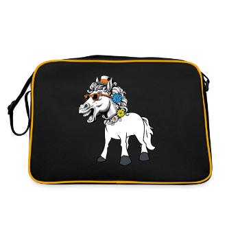 Cheval Diva Star Chevaux Lady Starlet Gaul Cavalier - Sac Retro - noir/or - Dos