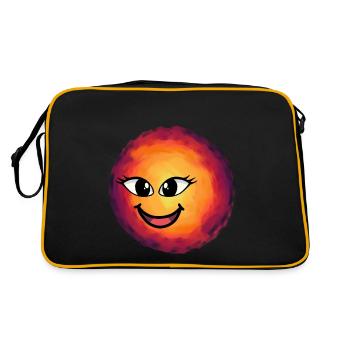 Soleil Soleil Visage Enfants Enfant Coucher de soleil - Sac Retro - noir/or - Dos