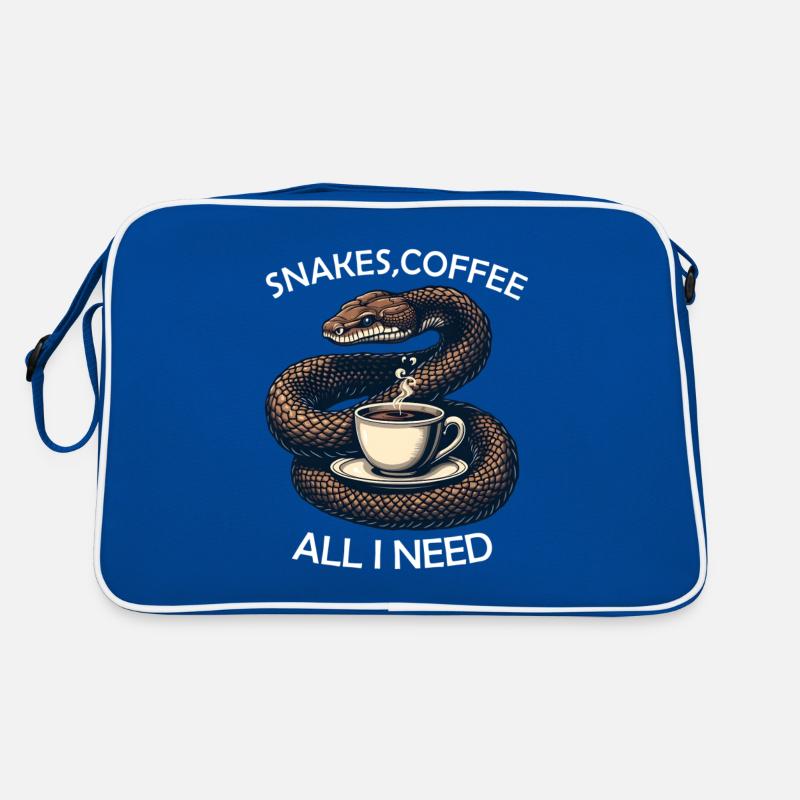 Funny Snake Art Snake Coffee Reptiles Retro Bag