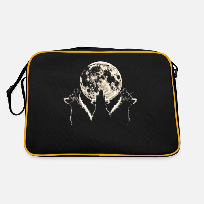 Lemur Ringtail Howling Moon Retro Bag