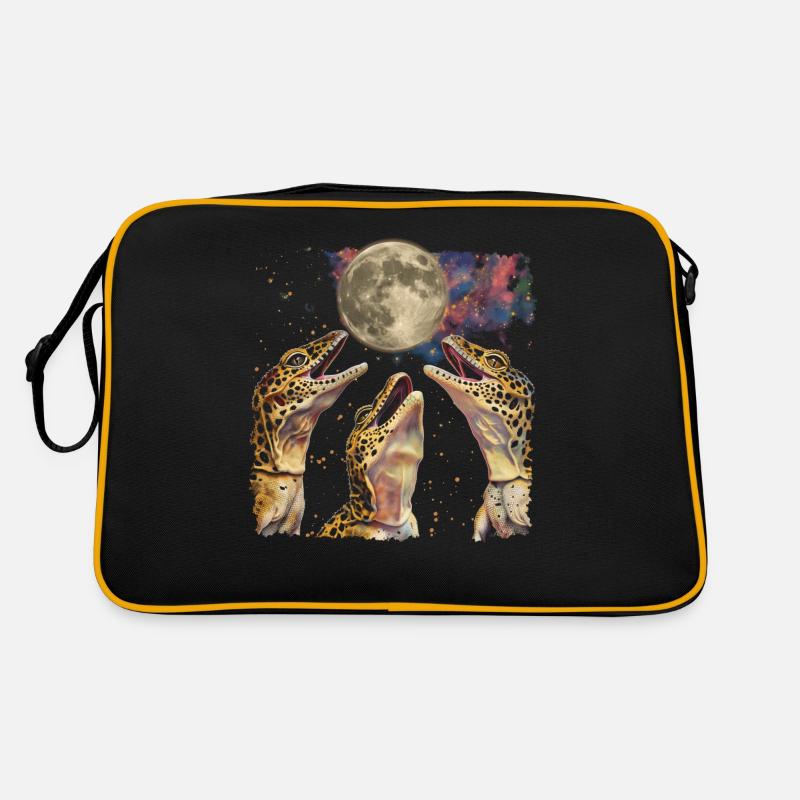 Léopard, Gecko, Lézard, Lune hurlante Sac Retro