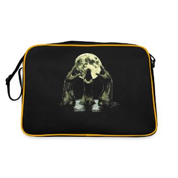 Monstre du Loch Ness Nessie Plésiosaure Hurlant - Sac Retro - noir/or - Dos