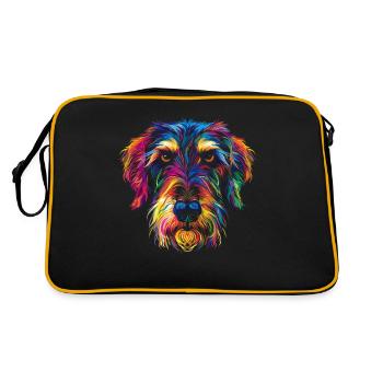 Lévrier irlandais Chien Popart - Sac Retro - noir/or - Dos