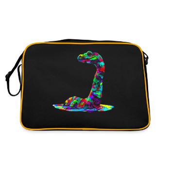 Nessie Plesiosaure Loch Ness Monster Popart - Sac Retro - noir/or - Dos
