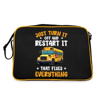 School Bus Driver | Funny School Bus Driver - Sac Retro - noir/or - Dos