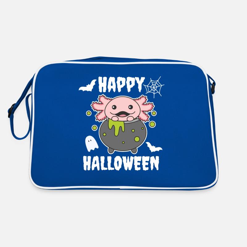 Axolotl Joyeux Halloween Bâton de Chaudron de Sorcière Sac Retro