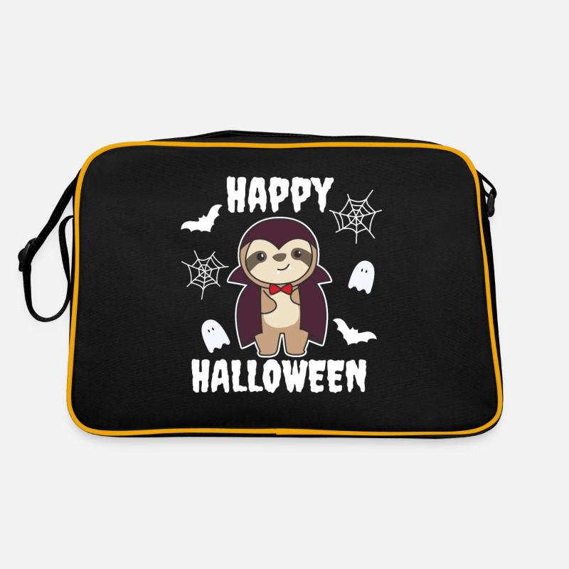 Faultier Happy Halloween süßer Vampir Kostüm Retro Tasche