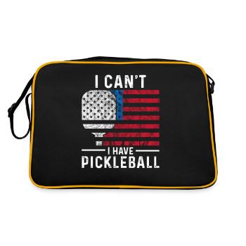 Pickleball Pickleballer USA Dink Paddle hobby - Sac Retro - noir/or - Dos