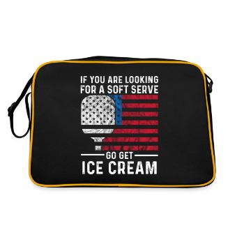 Pickleball Pickleballer USA Dink Paddle hobby - Sac Retro - noir/or - Dos