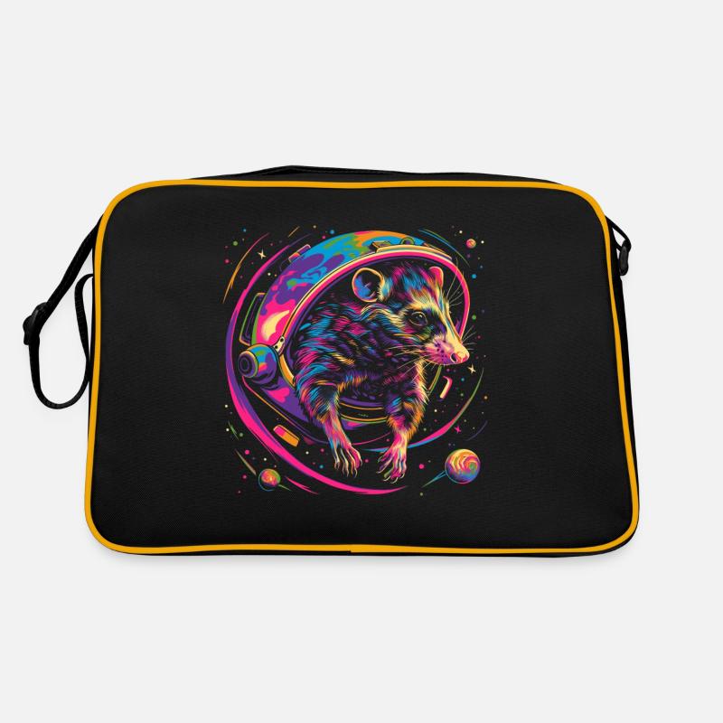 Opossum Weltraum Astronaut Popart Retro Tasche