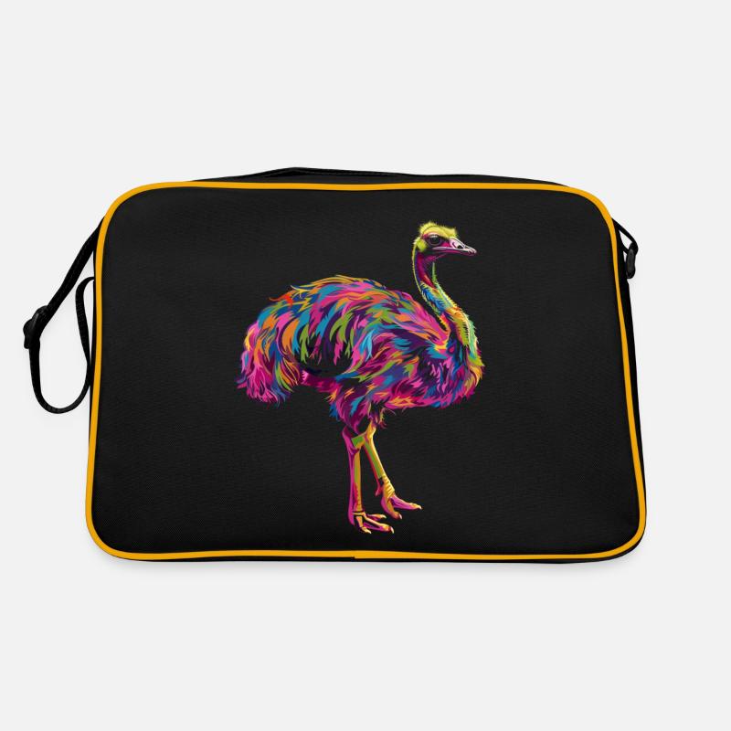 Autruche Animal Popart Sac Retro