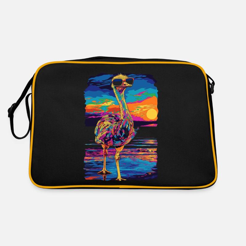Ostrich Animal Sunglasses Beach Popart Retro Bag