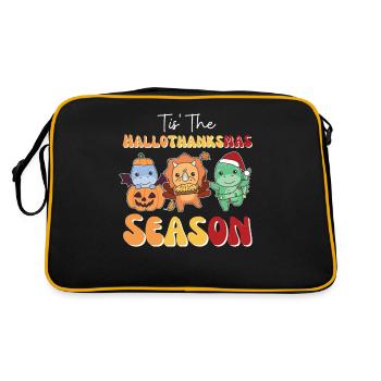 Tis' the Hallothanksmas Season Dino - Retro Bag - black/gold - Back