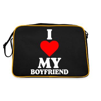 J’aime mon copain adore - Sac Retro - noir/or - Dos