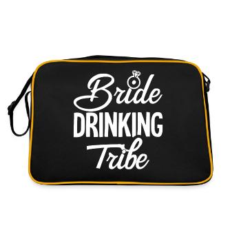 Douche nuptiale Bière Tribu nuptiale buveuse - Sac Retro - noir/or - Dos