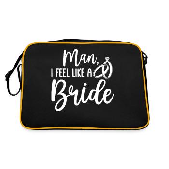 Douche nuptiale homme homme, je me sens comme un sourcil - Sac Retro - noir/or - Dos