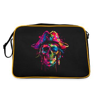 Capitaine pirate Skull Popart - Sac Retro - noir/or - Dos