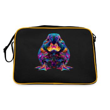 Ornithorynque mammifère Popart - Sac Retro - noir/or - Dos