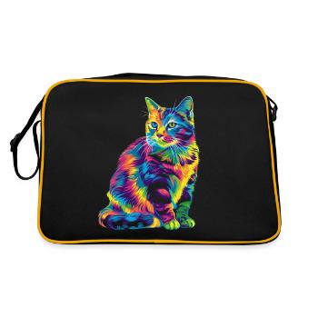 Chat tigré Chat Orange Chat Popart - Sac Retro - noir/or - Dos