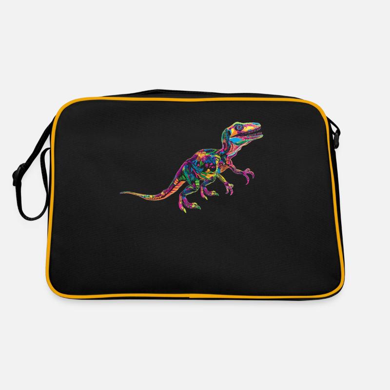 Vélociraptor Dinosaure Pop Art Sac Retro