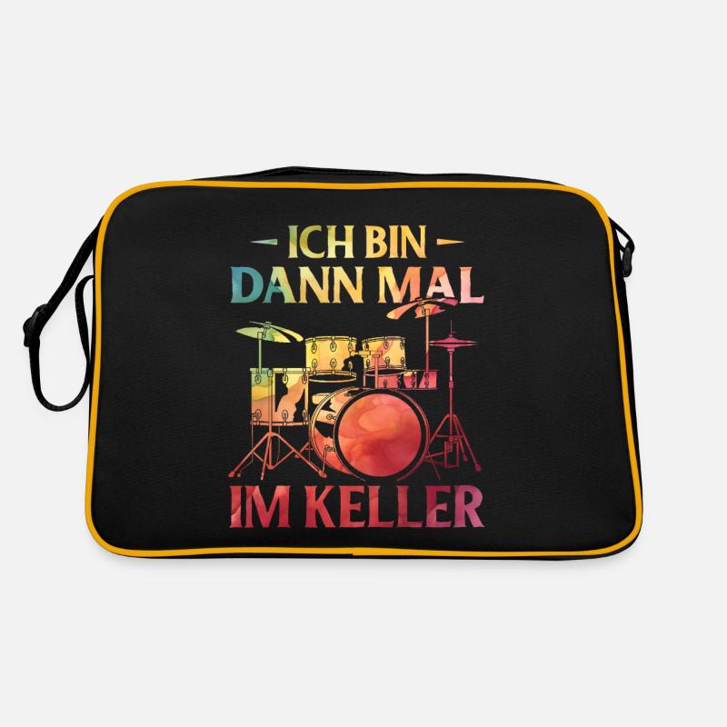 Drums Drums Drumstick Drummer Music Band Rock Retro Bag