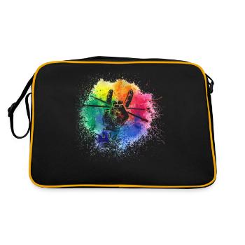 Tambours Tambours Baguette Batteur Musique Groupe Rock - Sac Retro - noir/or - Dos