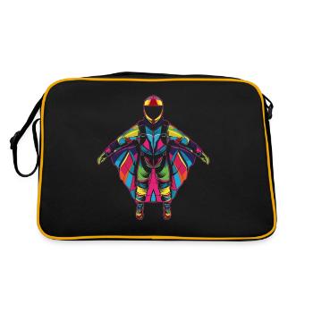Wingsuit Flying Wingsuit Aviateur Saut en parachute - Sac Retro - noir/or - Dos