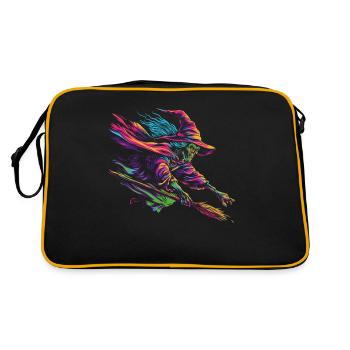 Balai de sorcière Halloween Spooky Popart - Sac Retro - noir/or - Dos