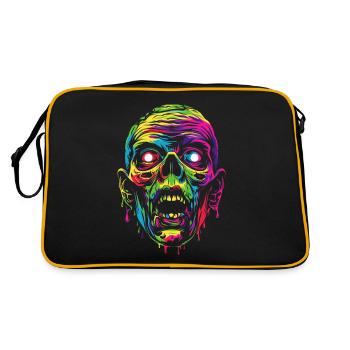 Zombie Halloween Spooky Pop Art - Sac Retro - noir/or - Dos