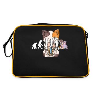 Bubble Tea Boba BubbleTea Kawaii Japan Tea Kpop - Retro Bag - black/gold - Back